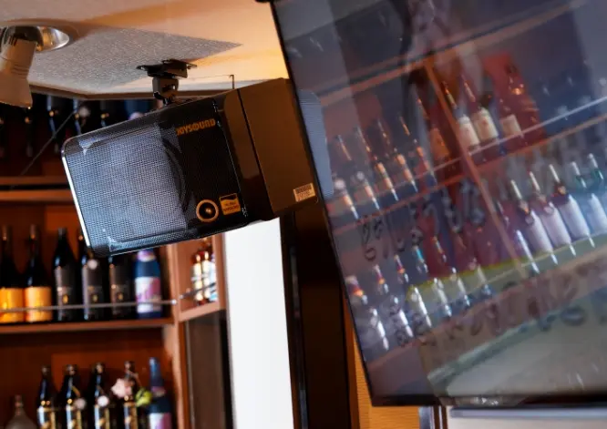 カラオケは音にこだわった高音質スピーカーで｜スナックつむぎ